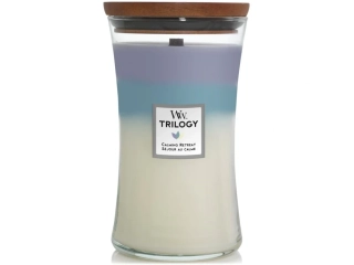 Woodwick vonná svíčka Trilogy Calming Retreat (Uklidňující a relaxační) 609 g