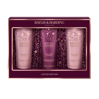 Baylis & Harding, WILD CHERRY & VANILLA - sada krémů na ruce, 3 ks
