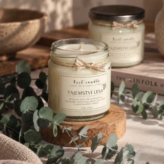 Rest Candle - sojová vonná svíčka Tajemství lesa 170 g