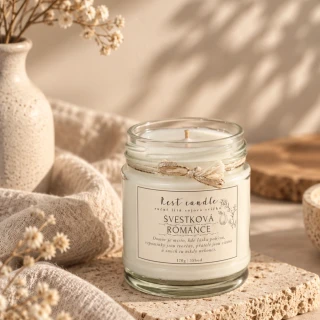 Rest Candle - sojová vonná svíčka Švestková romance 170 g